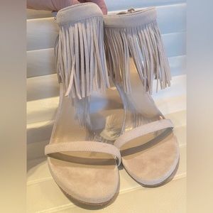Stuart Weitzman Suede Fringed Stilettos